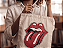 Ecobag The Rolling Stones 100% Algodão Cru Natural - Imagem 1