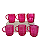 Tupperware kit 6 Canecas Policarbonato 265ml - Imagem 1