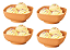 Tupperware Tigelinhas Quadrada Bala de Laranja 300ml Kit 4 peças - Imagem 1