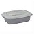 Tupperware Cristalwave Retangular 1 Litro com Divisórias Geração II Cinza - Imagem 1