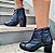 BOTA ESTILO ANKLEBOOT AZUL MARINHO COM FRISO NA COR CONHAQUE - Imagem 2