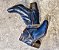 BOTA ESTILO ANKLEBOOT AZUL MARINHO COM FRISO NA COR CONHAQUE - Imagem 7