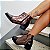 BOTA ESTILO ANKLEBOOT  METALIZADA E BICO PRETO - Imagem 2