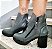 BOTA CINZA ESTILO ANKLEBOOT COM SALTO E PLATAFORMA - Imagem 2