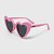 Óculos de Sol Infantil Flexível com Proteção UV400 Coração Rosa Claro - Imagem 1