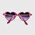 Óculos de Sol Infantil Acetato com Proteção UV400 Teen Coração Cereja - Imagem 4