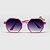 Óculos de Sol Infantil com Proteção UV400 Laço Acetato Teen Rosa Fosco - Imagem 2