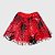 Saia Tutu Tule Halloween Teia de Aranha Vermelha - Imagem 1