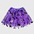 Saia Tutu Tule Halloween Morcegos Roxa - Imagem 1