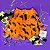 Saia Tutu Tule Halloween Morcegos Laranja - Imagem 2