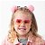 Óculos de Sol Infantil com Proteção UV400 Metal Coração Pink e Amarelo - Imagem 2