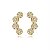 Brinco ear cuff flores cristal - Imagem 1