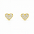 Brinco coração cravejado pequeno - Imagem 1