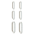 Brinco trio de argolas finas cravejadas em zircônia cristal banhada a ródio branco - Imagem 1
