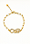 Pulseira infinito com coração love cravejada em zircônia cristal banhada a ouro 18k dourado - Imagem 1