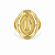 Anel medalha de Nossa Senhora Aparecida quem gira banhada a ouro 18k amarelo - Imagem 1