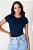 T-shirt Bianca Azul Marinho - Imagem 1