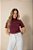T-shirt Gola Alta Gabi Dark Cherry - Imagem 1