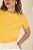 T-shirt Gola Redonda Ana Amarelo Manteiga Algodão Egípcio - Imagem 2
