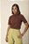 T-shirt Gola Alta Gabi Chocolate - Imagem 3