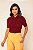 Camiseta Polo Viviane Dark Cherry - Imagem 1