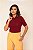 Camiseta Polo Viviane Dark Cherry - Imagem 3