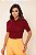 Camiseta Polo Viviane Dark Cherry - Imagem 4