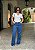 Calça Jeans Wide Leg Escura - Imagem 3
