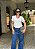 Calça Jeans Wide Leg Escura - Imagem 4