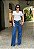Calça Jeans Wide Leg Escura - Imagem 6