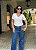 Calça Jeans Wide Leg Escura - Imagem 5
