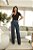 Calça Jeans Wide Leg Escura Brilho - Imagem 4
