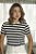 T-shirt Gola Redonda Ana Listrada Azul Marinho - Imagem 3
