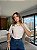 T-shirt Gola Redonda Paula Listrada Rosa - Imagem 5