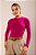 Kit 2 Blusas Manga Longa Feminina Modal Bege e Rosa Fúcsia - Imagem 2