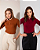 Kit 2 Camisas Polo Feminina Piquet Premium Bordo e Marrom - Imagem 1