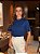 T-shirt Gola Redonda Paula Azul Marinho - Imagem 1