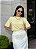 T-shirt Gola Redonda Paula Amarelo Manteiga - Imagem 4
