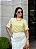 T-shirt Gola Redonda Paula Amarelo Manteiga - Imagem 1