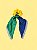 Scrunchie com Lenço - Brasil Azul e Verde - Imagem 1