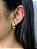 Brinco Vírgula Grande Folheado Ouro 18K - Golden Breath - Imagem 2