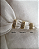 Brinco de argola Mini com zircônias Crown  - Banhado a Ouro - Imagem 6