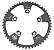 Coroa Bicicleta Speed Ictus 50/52 ou 53 Dentes BCD 110mm Para Pedivelas 5 Furos - Imagem 2