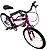 Bicicleta Aro 20 Feminina Roda Comum Freio V-Brake Violeta/Rosa - Imagem 4