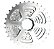 Cassete Bicicleta SYPO Padrão Shimano HG 8v 11-32 Dentes Cromado - Imagem 3