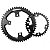 Coroas Dupla Bicicleta Speed Session 50-34 dentes p/ Pedivelas Shimano 4 furos BCD 110mm - Imagem 1