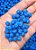 Miçanga de Veludo - Azul Médio - 8mm- 30 gramas - Imagem 1