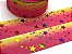 Fita Importada - Estrelas Metalizadas - Rosa e Amarela - 38mm - 4,5 metros - Imagem 1