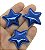 Aplique Acolchoado de Estrela - Metálica Azul Escuro - 2 Unidades - 3,5x3,5cm - Imagem 1