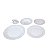KIT 2 PRATOS FUNDOS EM CERAMICA BRANCA LINHA RENDADA PROVENCE 25 CM MESA POSTA - Imagem 4
